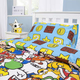 Super Mario 'Gang' Reversible Single Duvet & Pillowcase Set