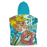 PAW Patrol Jungle Kids Hooded Poncho Towel 50cm x 115cm