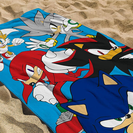 Sonic The Hedgehog Stars Design Soft Kids Towel