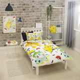 Pokemon 'Memphis' Reversible Single Duvet & Pillowcase Set