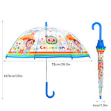 CoComelon Kids Transparent Dome Travel Umbrella 72cm