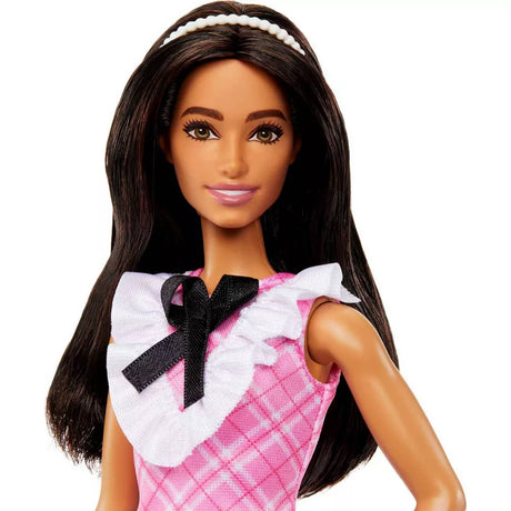 Barbie Fashionistas Doll #209 with Black Hair and a Plaid Dress