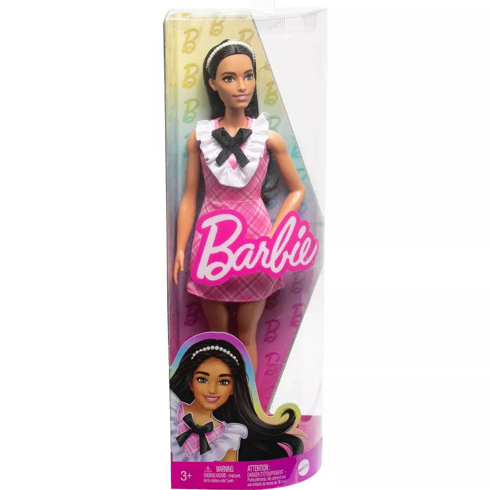 Barbie Fashionistas Doll #209 with Black Hair and a Plaid Dress