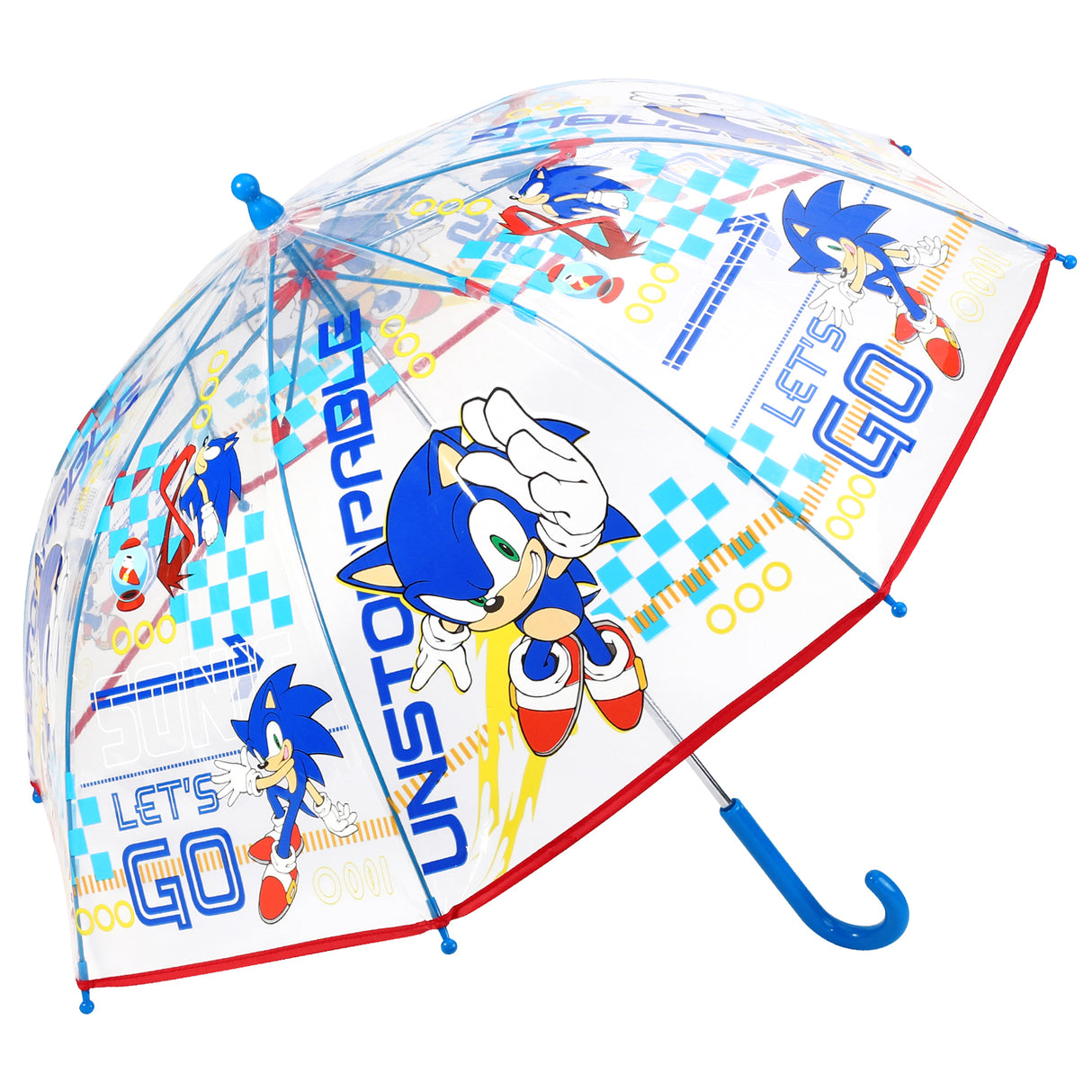 Sonic Unstoppable Kids Transparent Dome Travel Umbrella 72cm