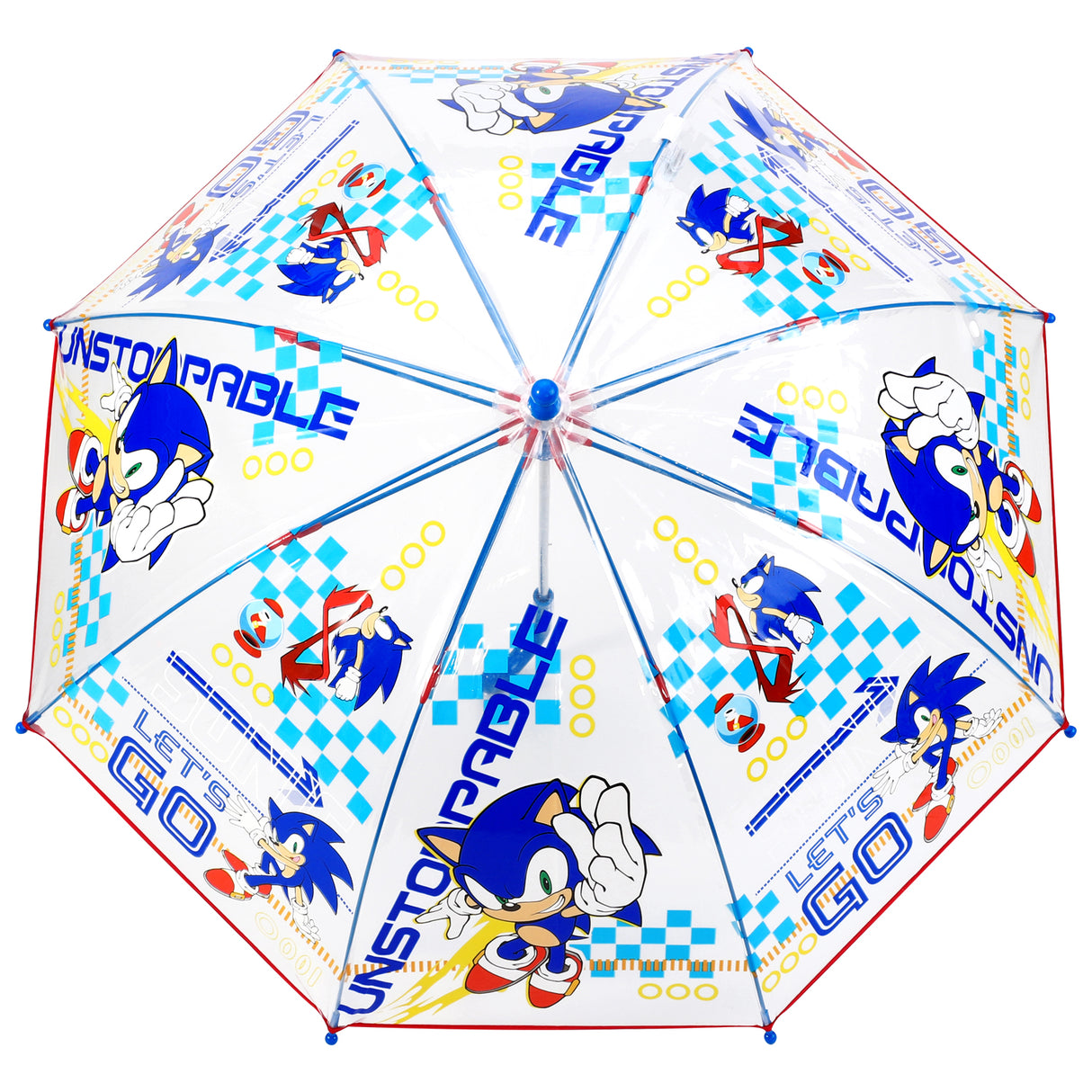 Sonic Unstoppable Kids Transparent Dome Travel Umbrella 72cm