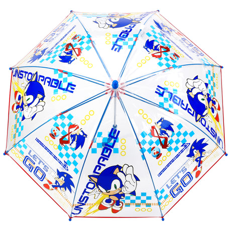 Sonic Unstoppable Kids Transparent Dome Travel Umbrella 72cm