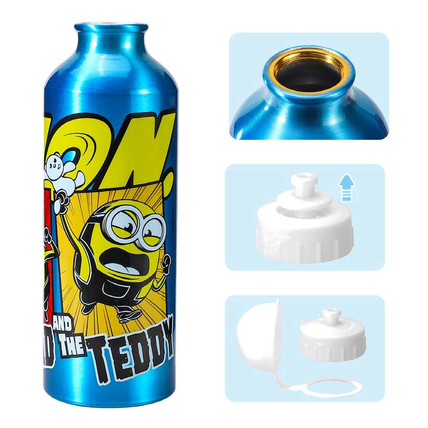 Minions Kids Aluminium Sports Cap Bottle 500ml