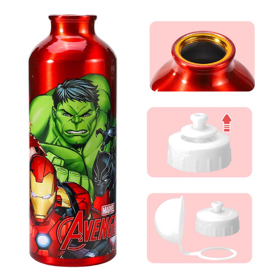 Marvel Avengers Kids Aluminium Sports Cap Bottle 500ml