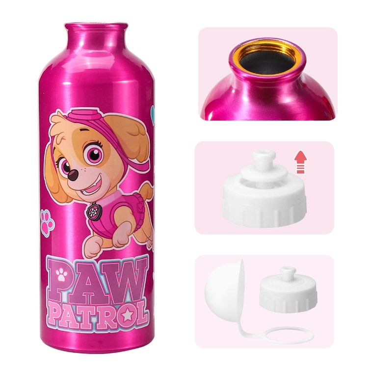 PAW Patrol Sky & Everest Kids Aluminium Sports Cap Bottle 500ml