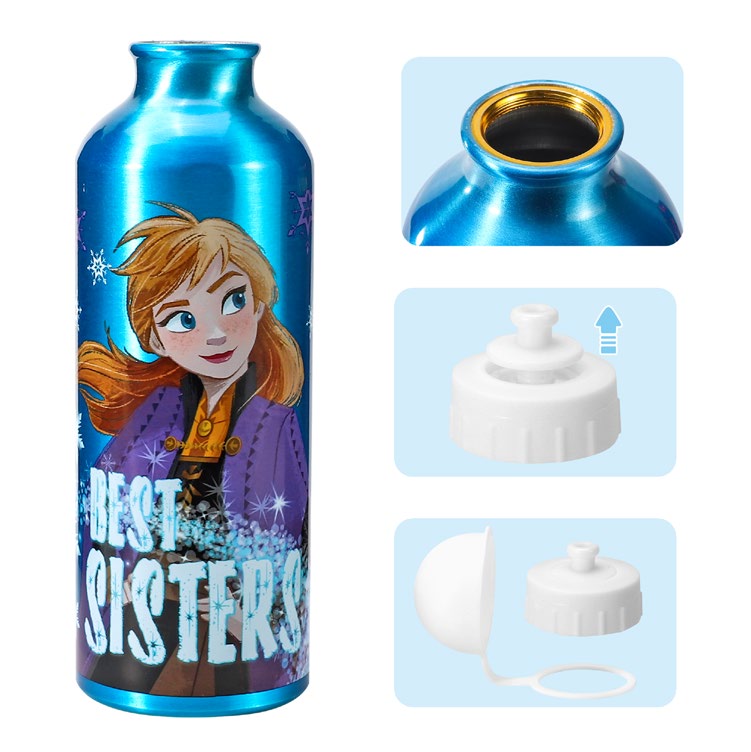 Disney Frozen Kids Aluminium Sports Cap Bottle 500ml