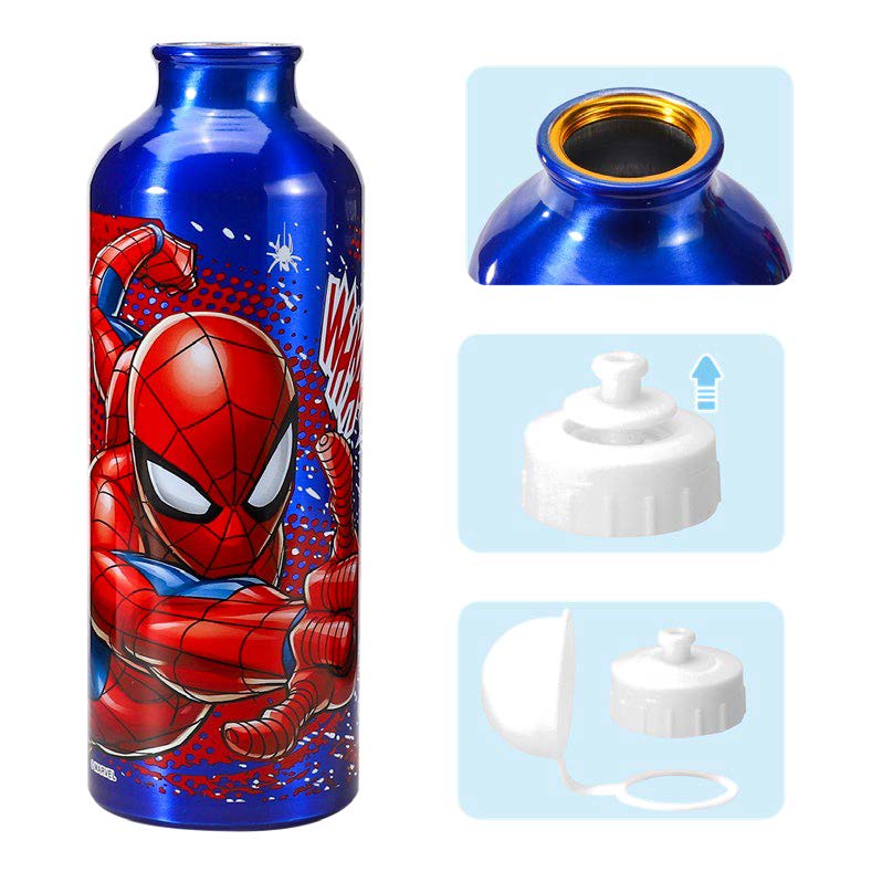 Marvel Spider-Man Kids Aluminium Sports Cap Bottle 500ml