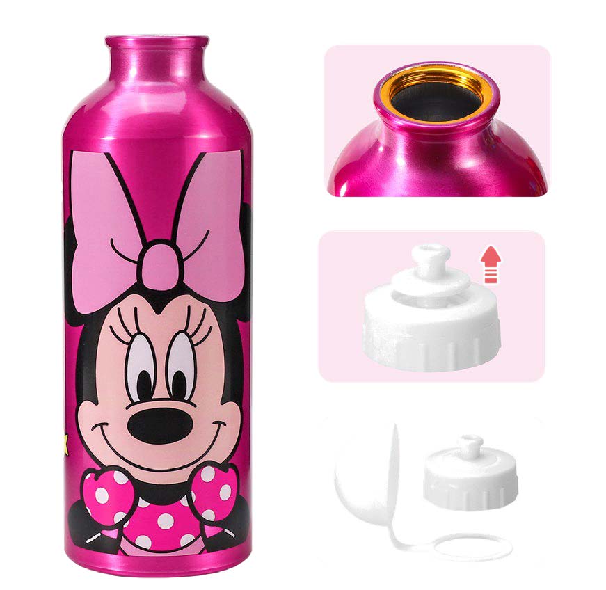 Disney Minnie Mouse Kids Aluminium Sports Cap Bottle 500ml