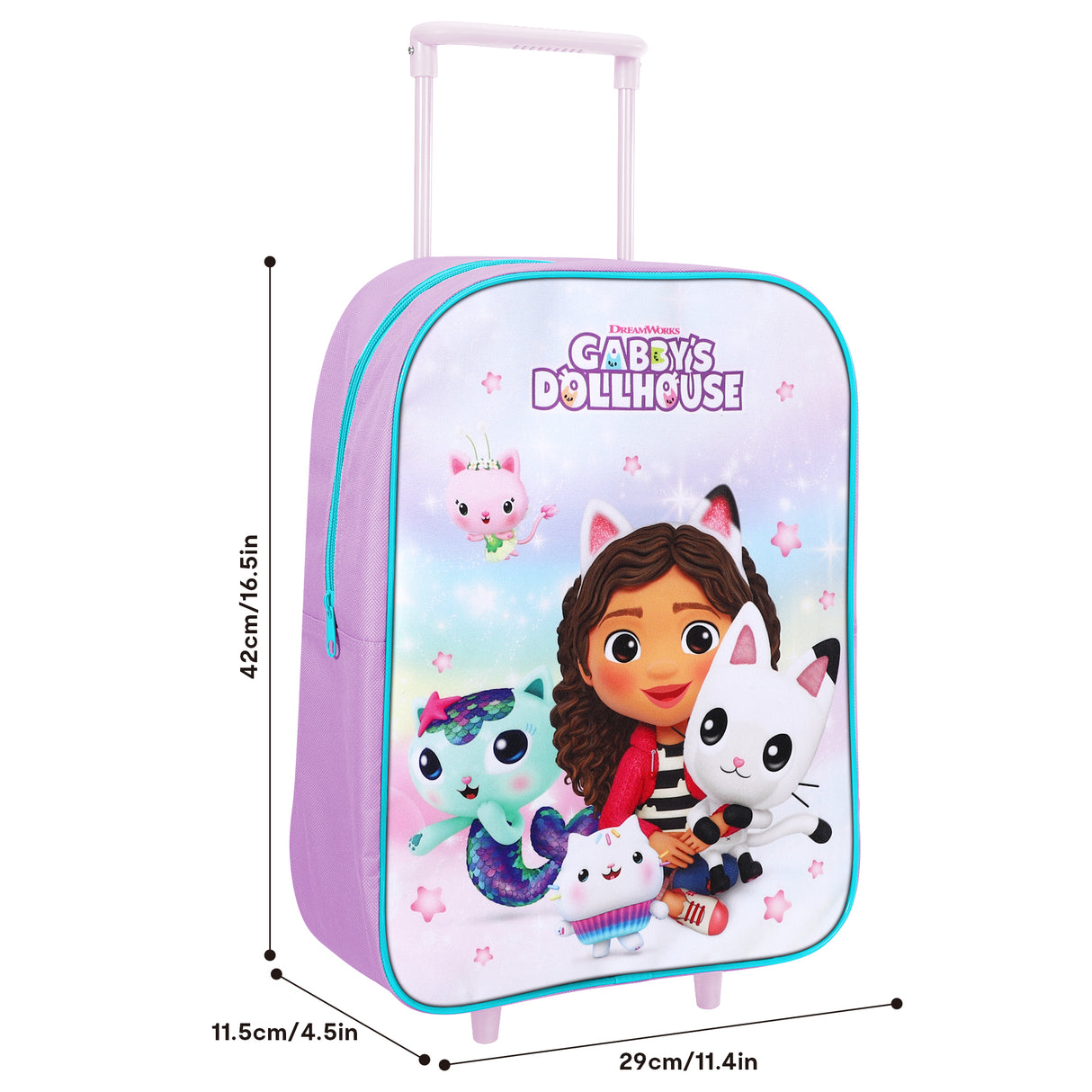 Gabby's Dollhouse Kids Travel Trolley Bag