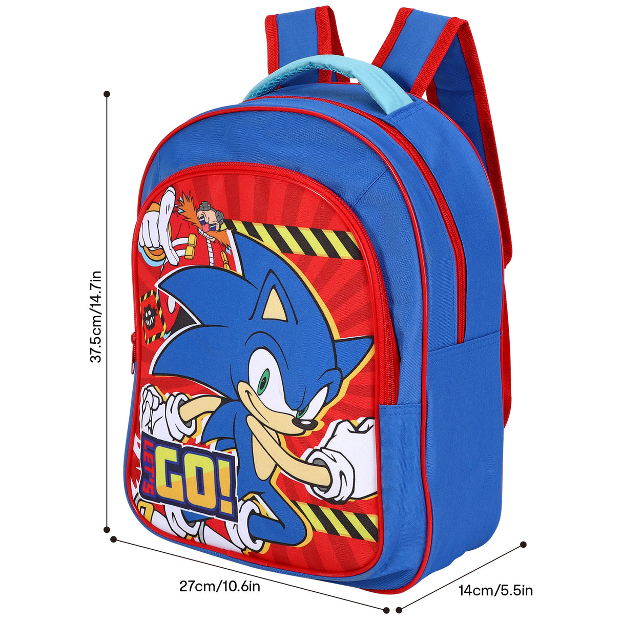 Sonic The Hedgehog Kids Premium 36cm Fabric School Backpack