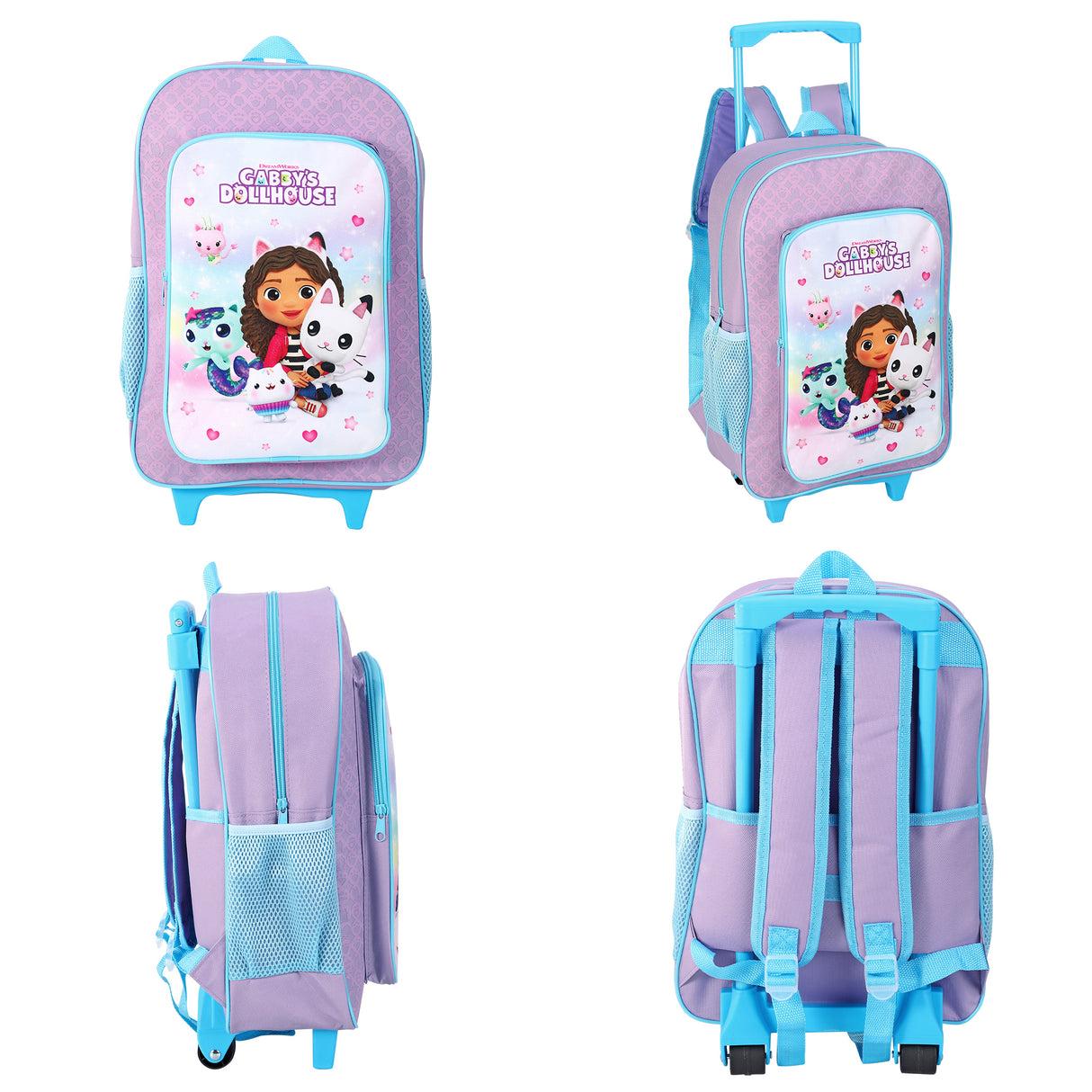 Gabby's Dollhouse Kids Deluxe Travel Trolley Backpack