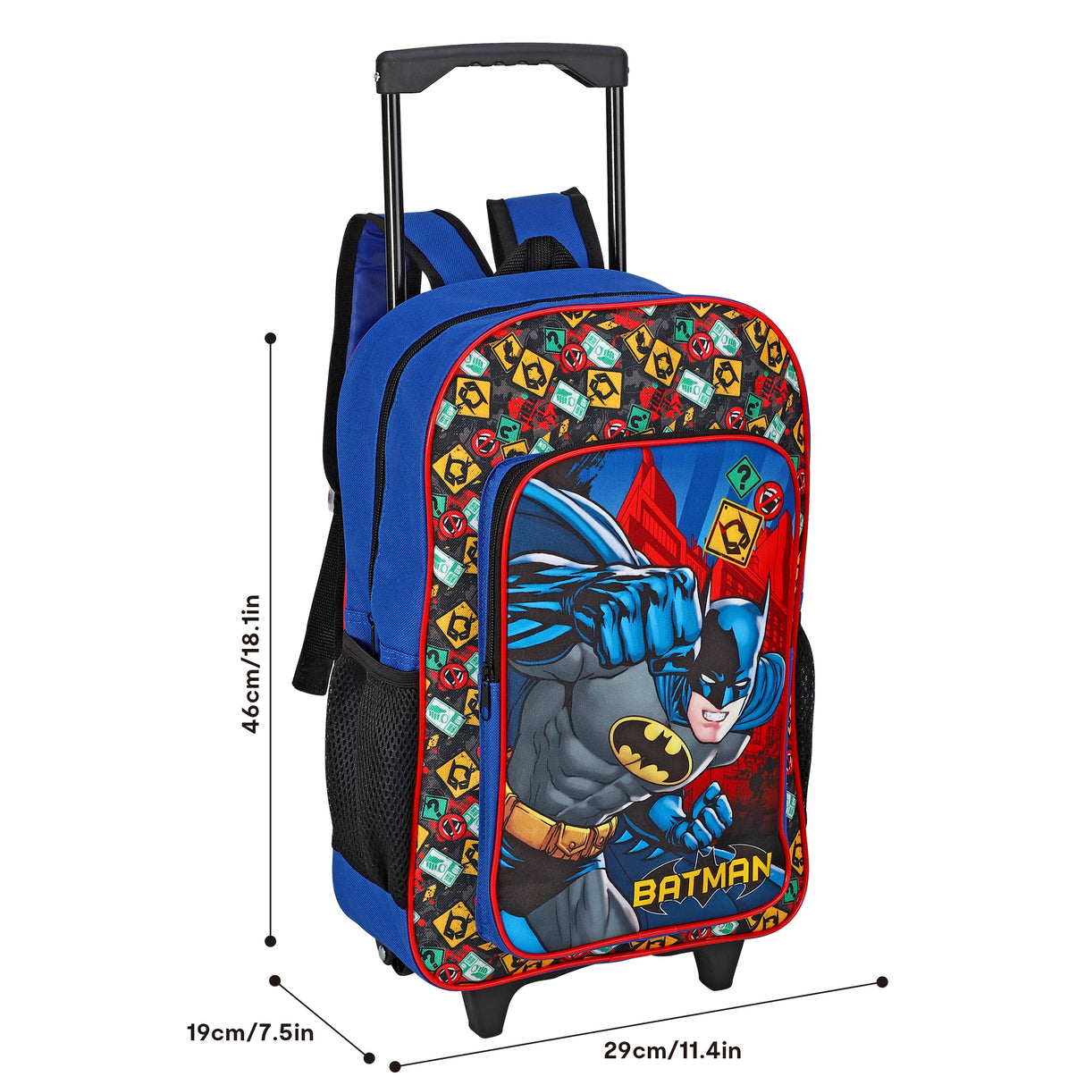 Batman Kids Deluxe Travel Trolley Backpack