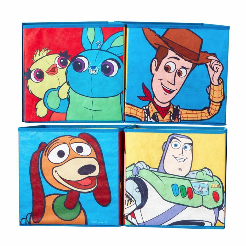 Toy Story 4 Foldable Cube Storage Boxes - 4 Pack