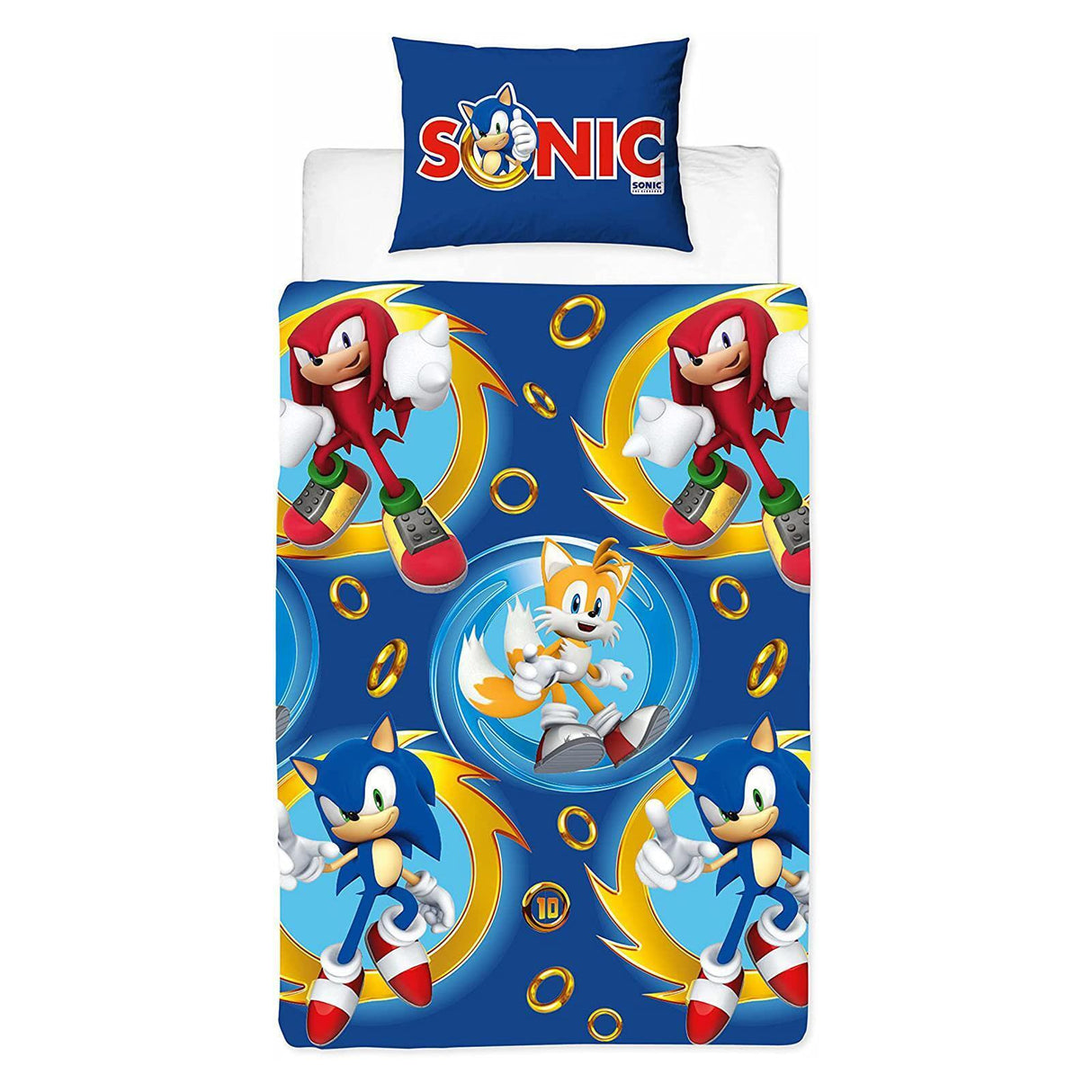 Sonic The Hedgehog 'Speed' Reversible Single Duvet & Pillowcase Set