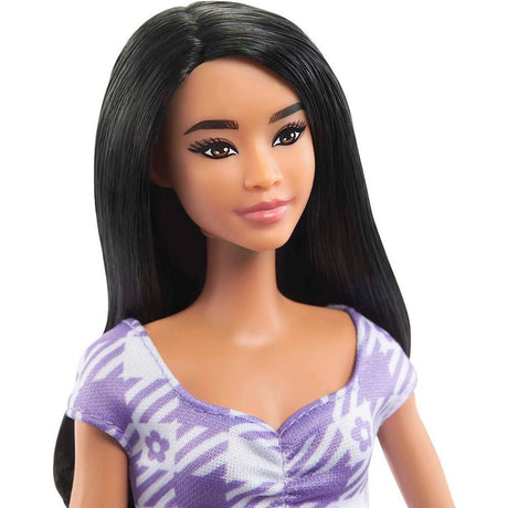 Barbie Fashionistas Doll #199 with Wavy Black Hair and Tall Body