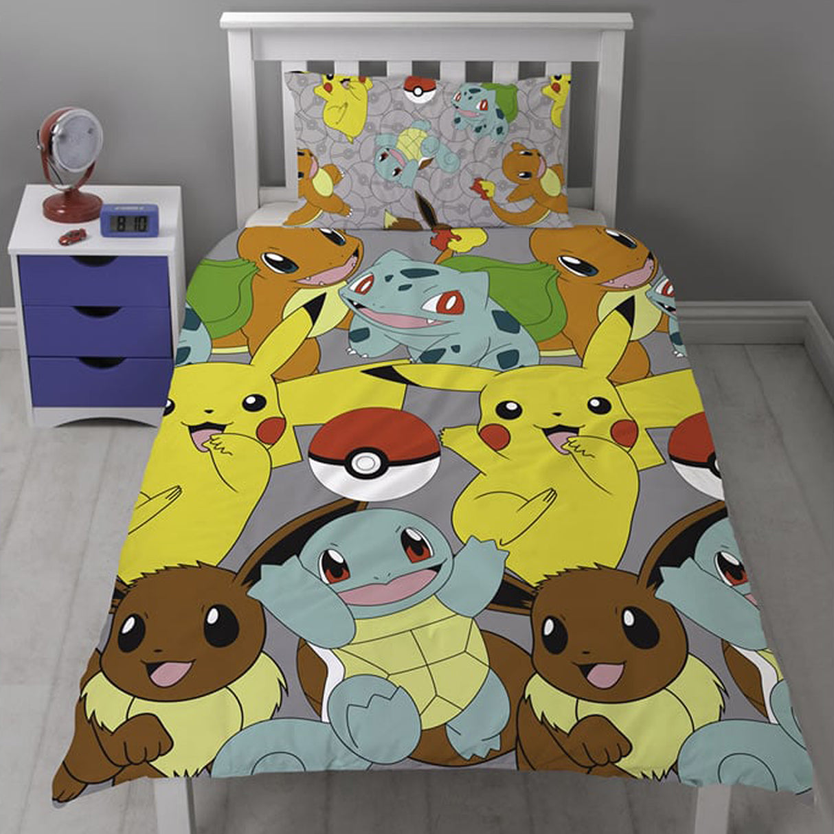 Pokemon Kids Comforter and Pillowcase, 2-Piece Set, Twin/Full, Reversible 