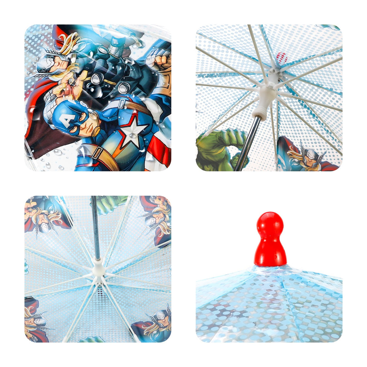 Marvel Avengers Transparent Kids Travel Umbrella 65cm