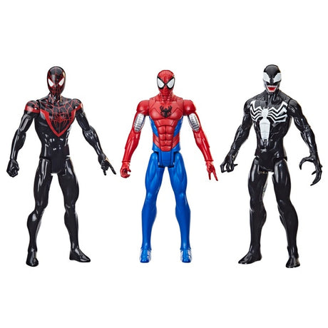 Marvel Spider-Man Titan Hero 3 Pack - Miles Morales, Spider-Man and Venom Action Figures