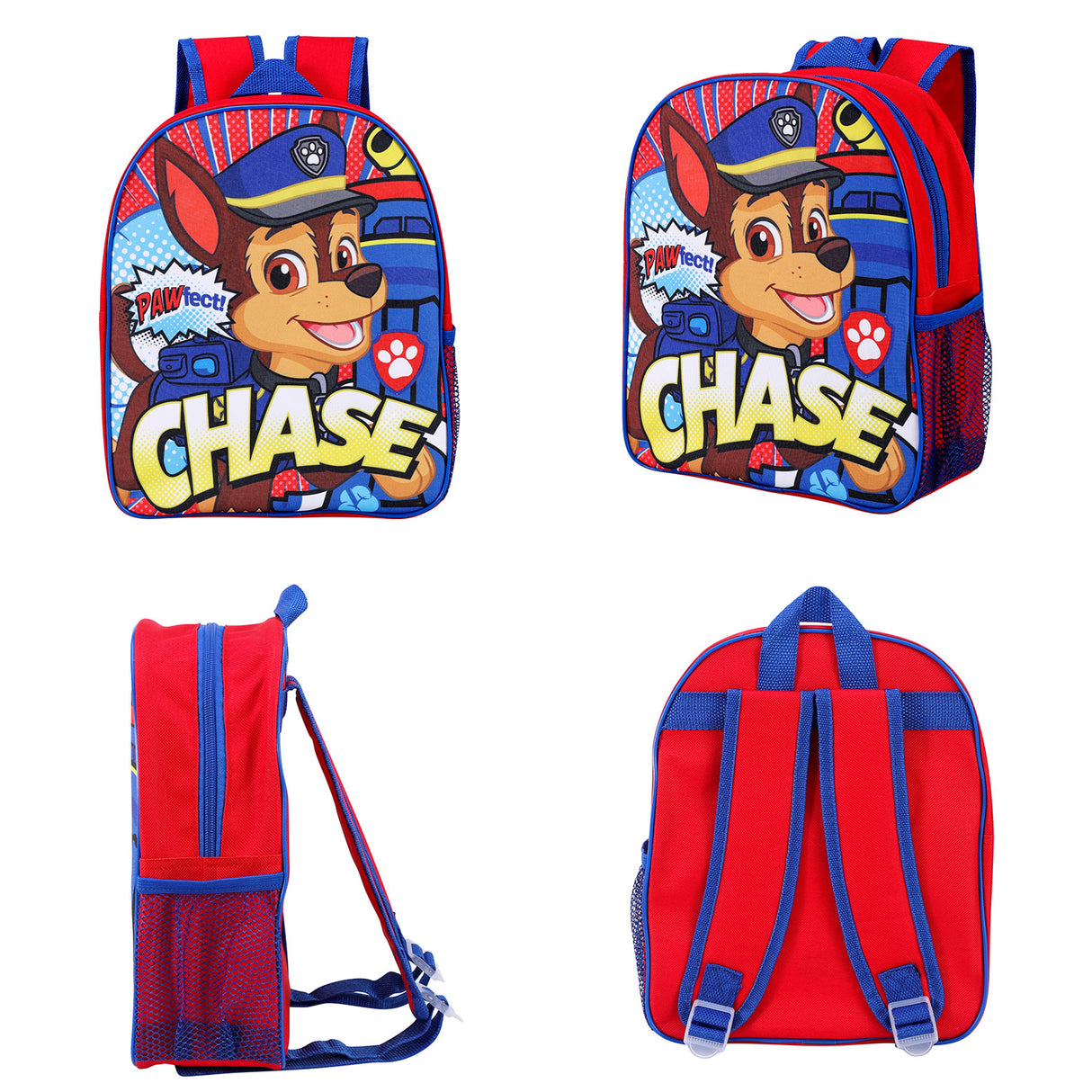 PAW Patrol Chase 'Pawfect!' Fabric Kids Preschool Backpack