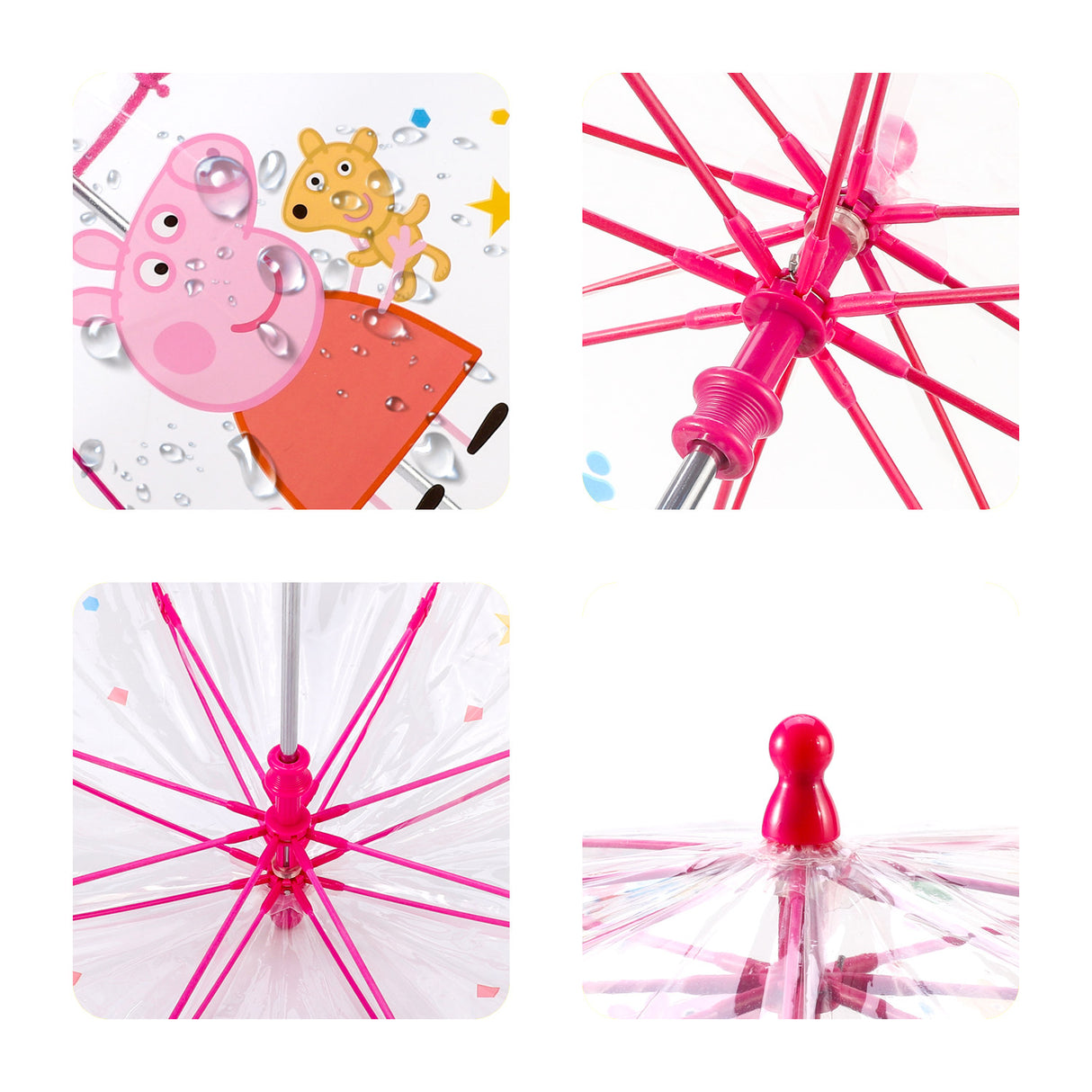 Peppa Pig Kids Transparent Dome Travel Umbrella 72cm