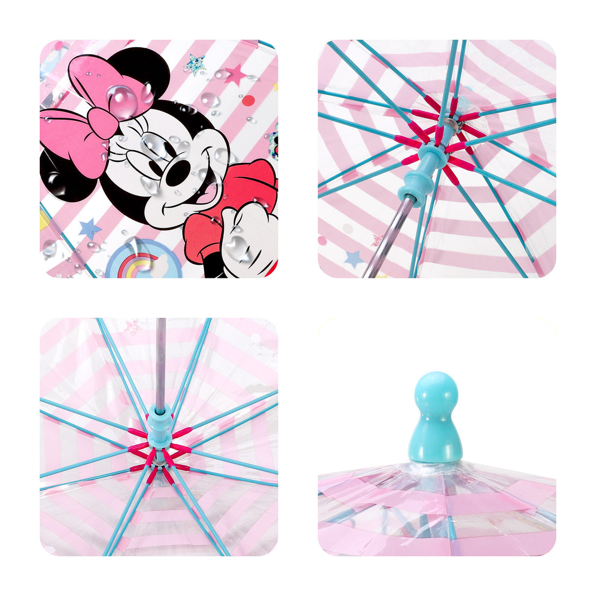 Disney Minnie Mouse 'Love' Kids Transparent Dome Travel Umbrella 72cm