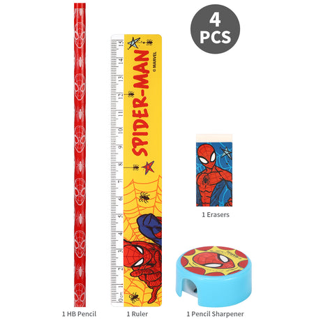 Marvel Spider-Man Kids 4 Piece School Stationery Set