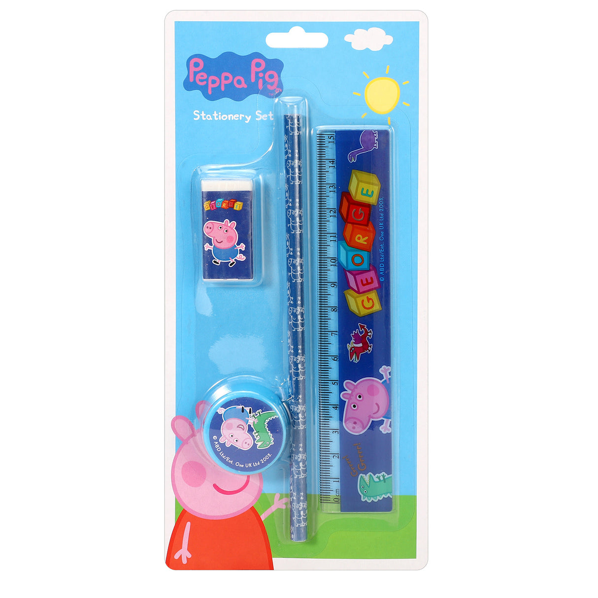 Peppa Pig 'George' Kids 4 Piece School Stationery Set