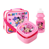 Disney Minnie Mouse 'Smile' 3 piece Insulated School Lunch Bag Set