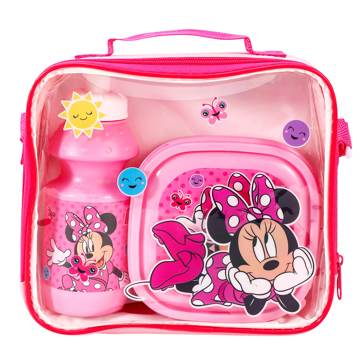 Disney Minnie Mouse 'Smile' 3 piece Insulated School Lunch Bag Set