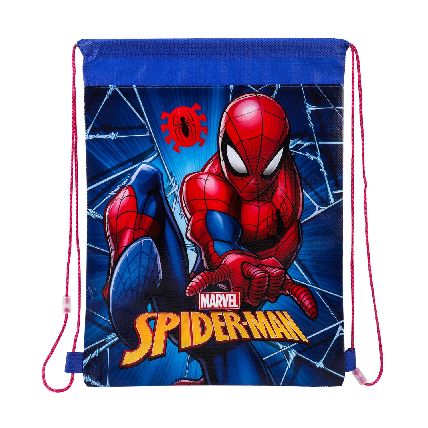 Marvel Spider Man Drawstring String Children s PE Sports Bag Character Stop