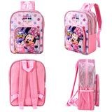 Disney Minnie Mouse Pink Kids Glitter Deluxe Preschool Backpack