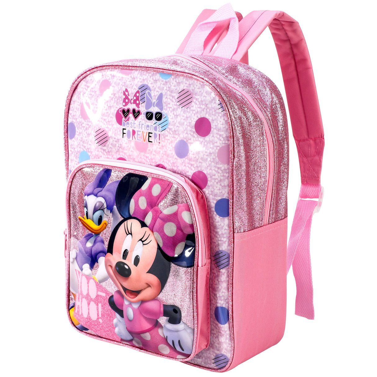 Disney Minnie Mouse Pink Kids Glitter Deluxe Preschool Backpack