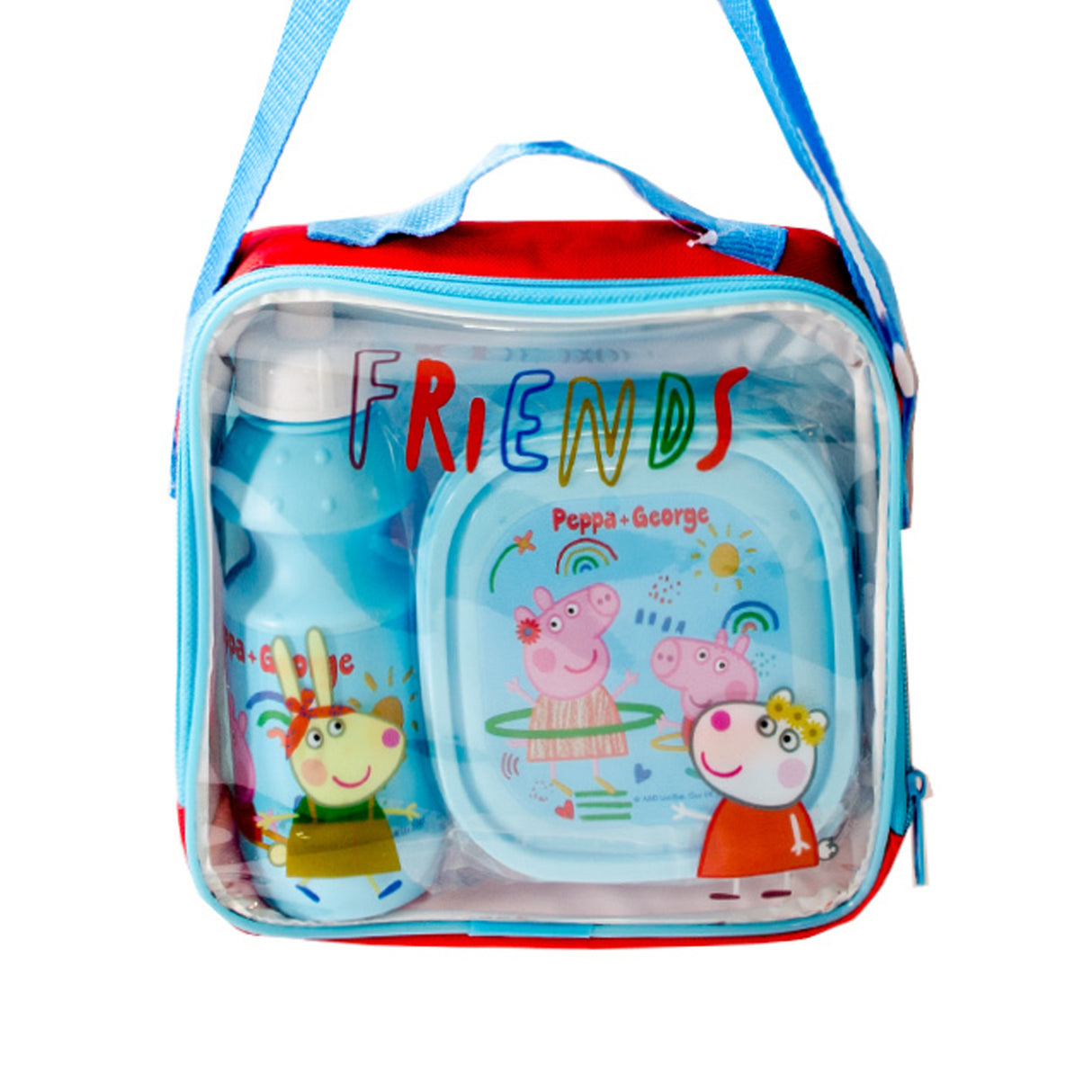 Peppa & George Pig 3 piece Insulated School Lunch Bag Set