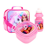 Barbie 3 piece Insulated School Lunch Bag Set