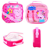 Peppa Pig 'Happy' 3 piece Insulated School Lunch Bag Set