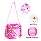 Peppa Pig 'Happy' 3 piece Insulated School Lunch Bag Set