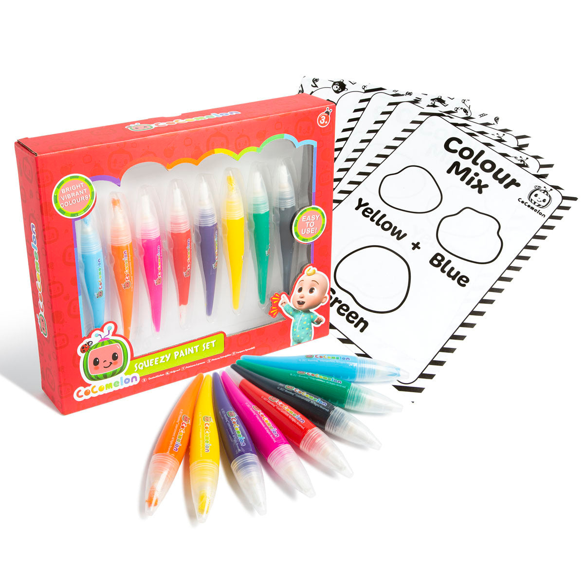 CoComelon Kids Fun Squeezy Paint Set