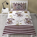 Harry Potter 'Hogwarts' Reversible Single Duvet & Pillowcase Set