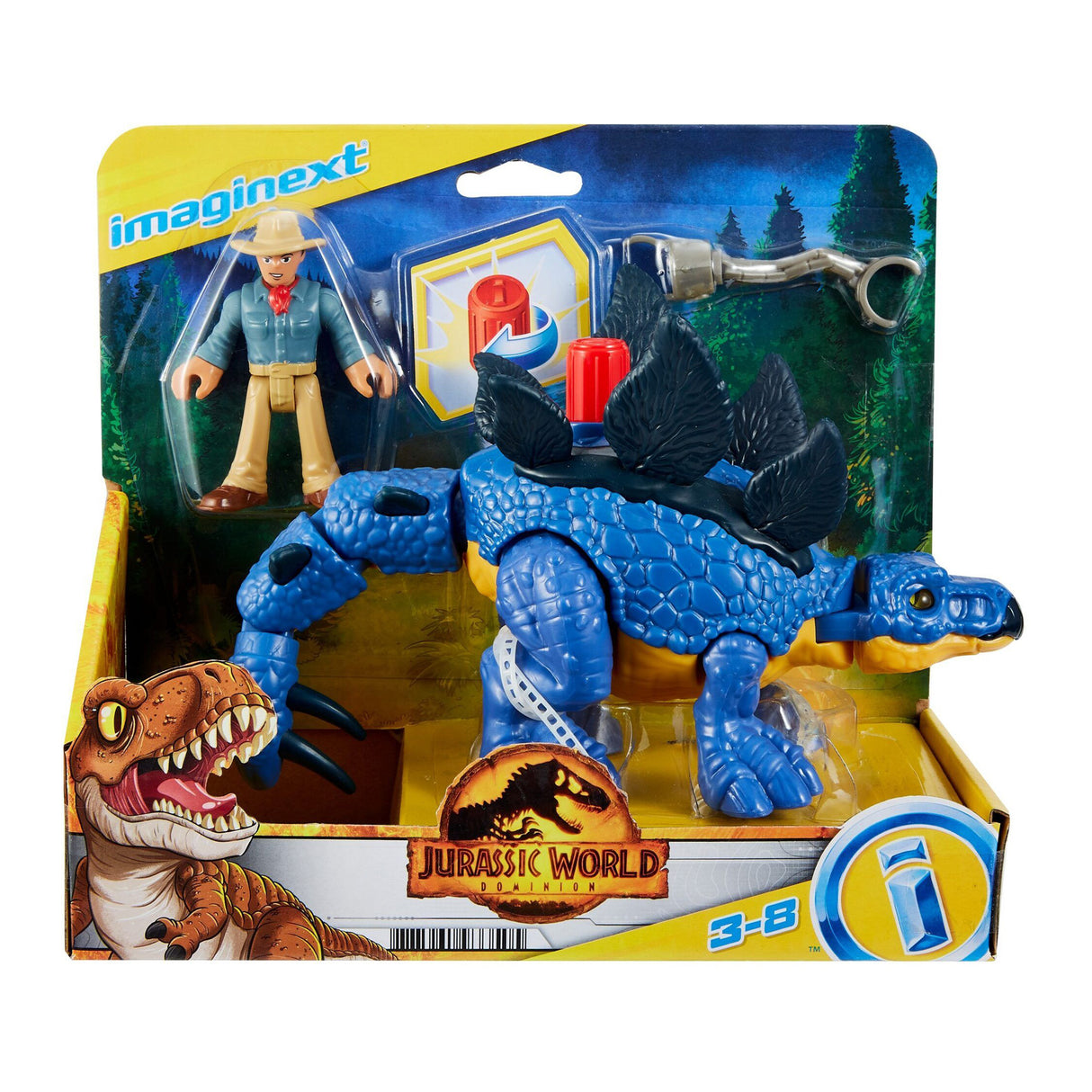 Jurassic World Dominion Stegosaurus Dinosaur Imaginext Figure Set