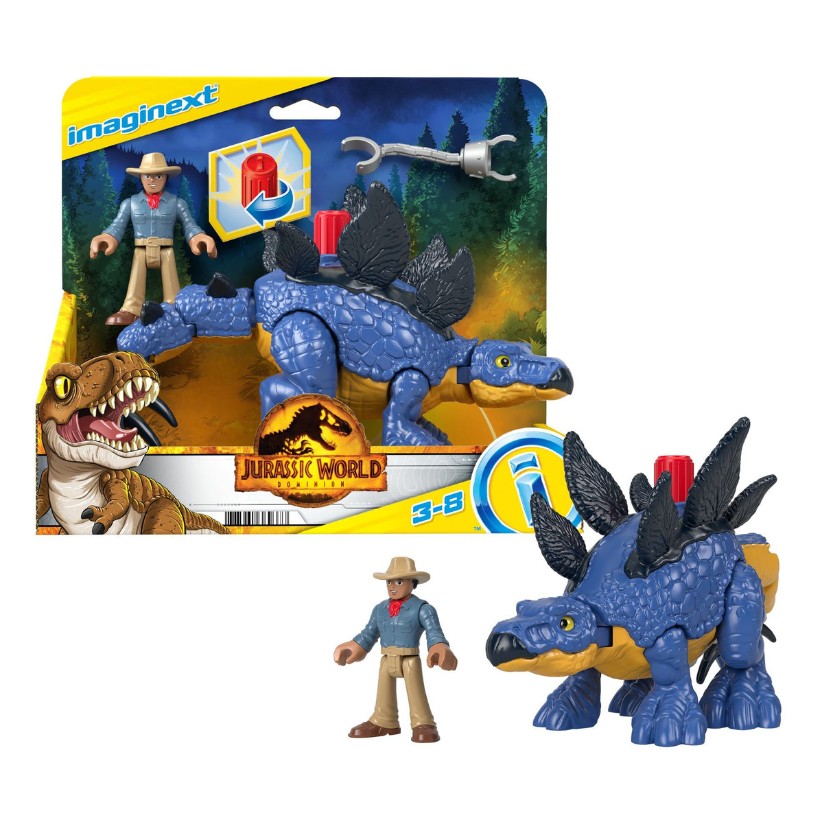 Jurassic World Dominion Stegosaurus Dinosaur Imaginext Figure Set