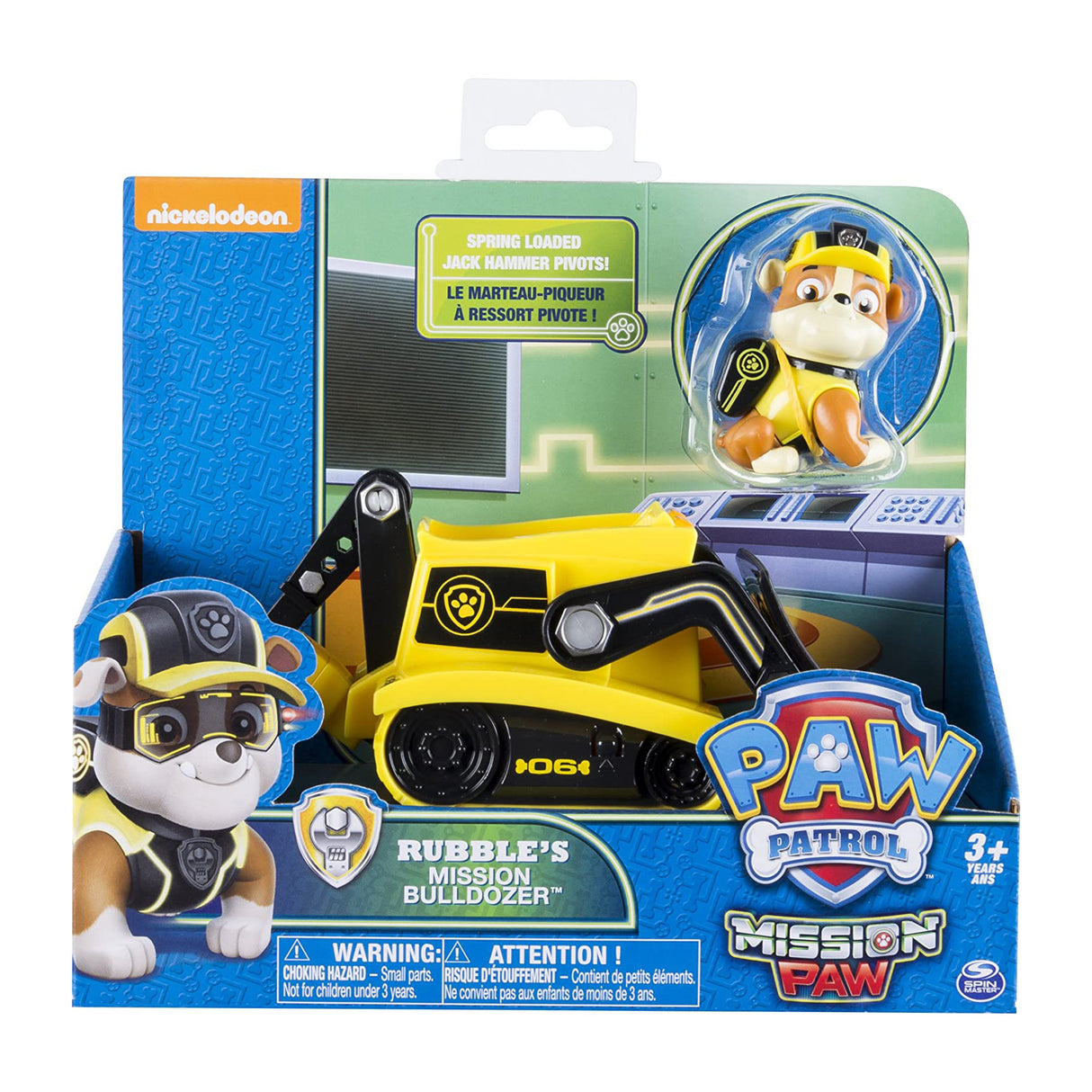 PAW Patrol Mission Paw Rubble's Mission Bulldozer - Pup & Vehicle Playset