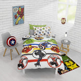 Marvel Avengers 'Strong' Reversible Single Duvet & Pillowcase Set