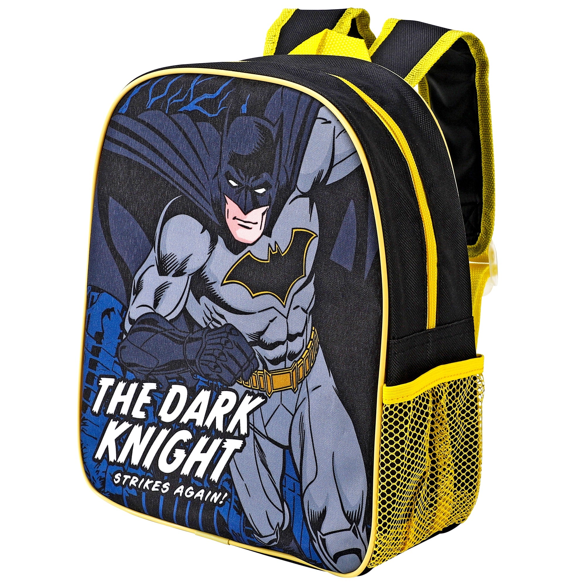 Batman The Dark Knight Kids Fabric School Backpack Heroic Style for School Days Character Stop