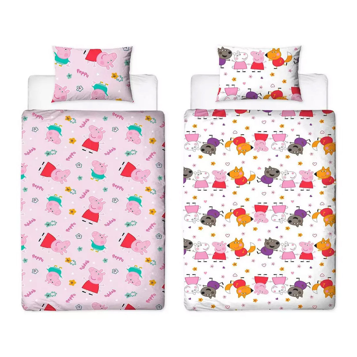 Peppa Pig 'Cosy' Reversible Single Duvet & Pillowcase Set