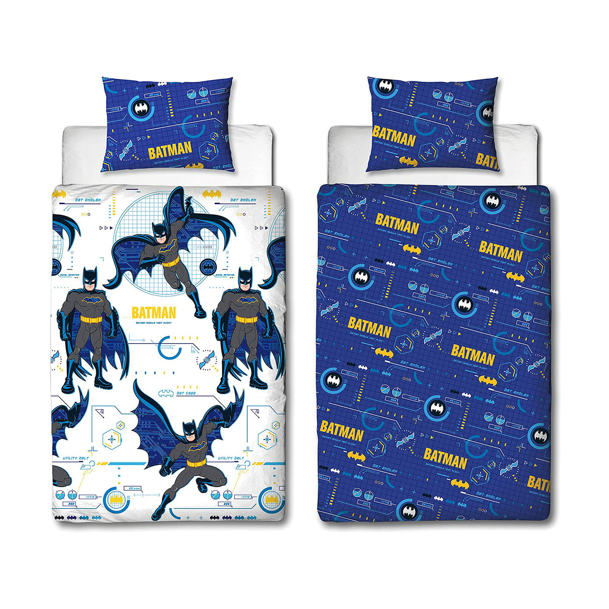 Batman 'Tech' Reversible Single Duvet & Pillowcase Set