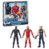 Marvel Avengers Titan Hero 3 Pack - Black Panther, Iron Man and Thor Action Figures